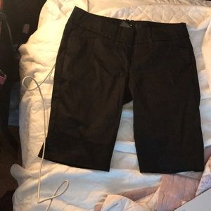 TWO PAIRS: Black OR white dress mid length shorts